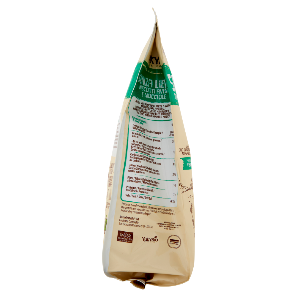 YukyBio Senza Lieviti Biscotti Avena e Nocciole 200 g