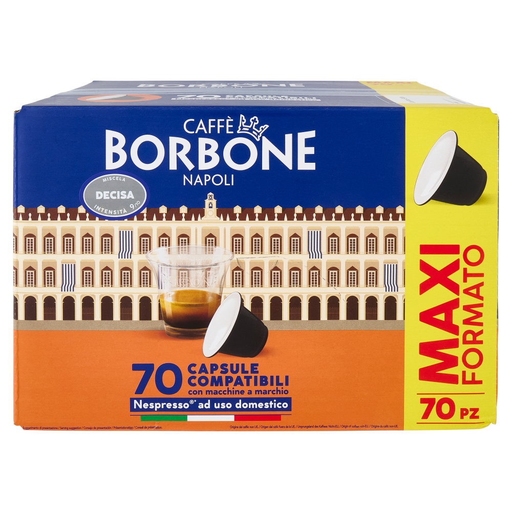 Caff&egrave; Borbone Miscela Decisa Capsule Compatibili Nespresso* ad uso domestico 70 x 5 g