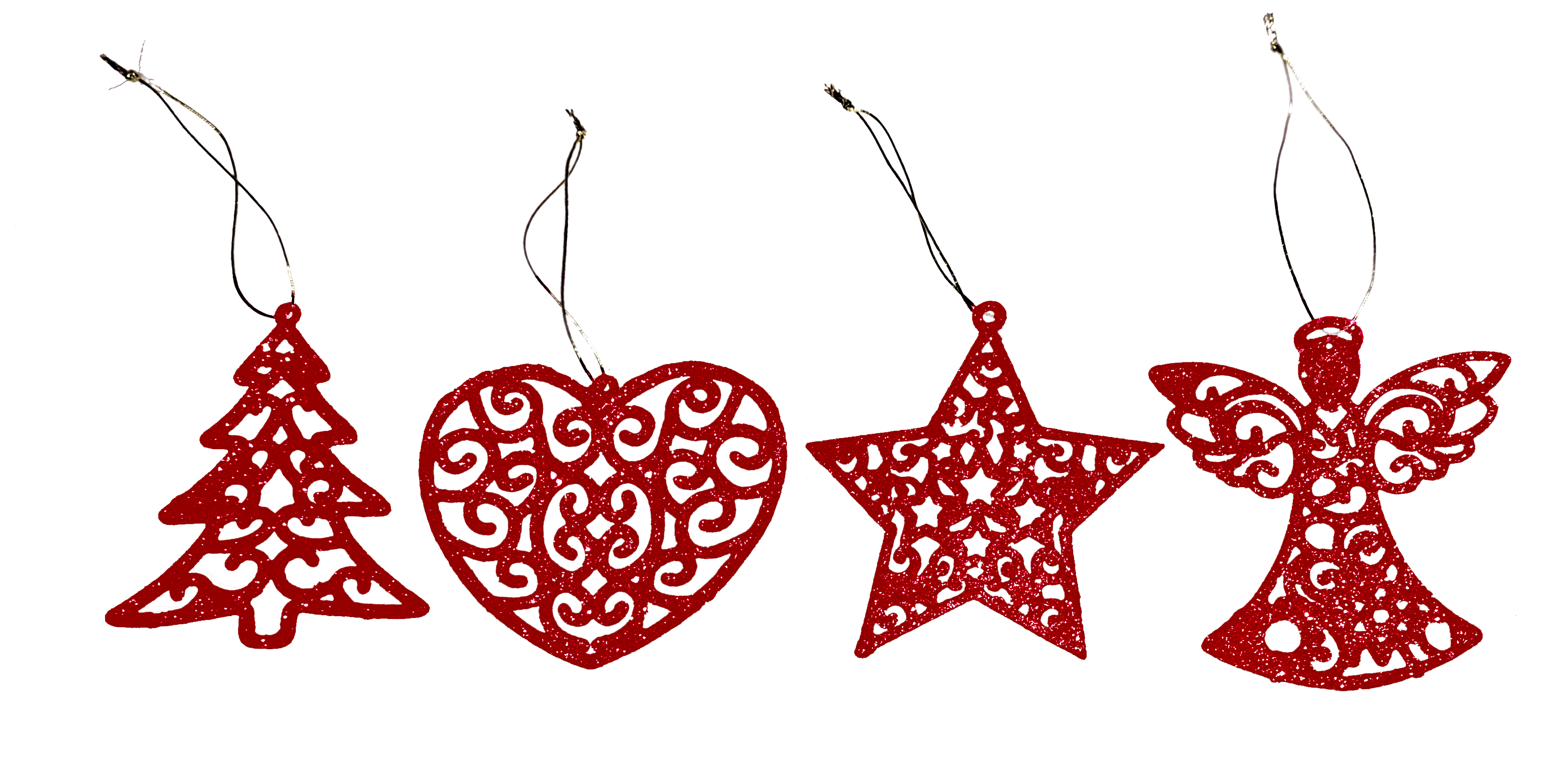 Giocoplast Addobbo Glitter Rosso 10 cm