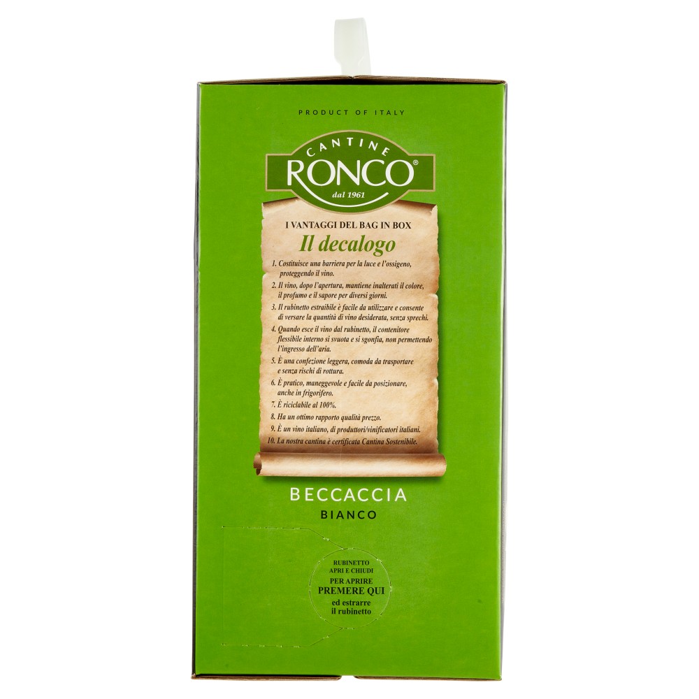Cantine Ronco Beccaccia Bianco 5 l