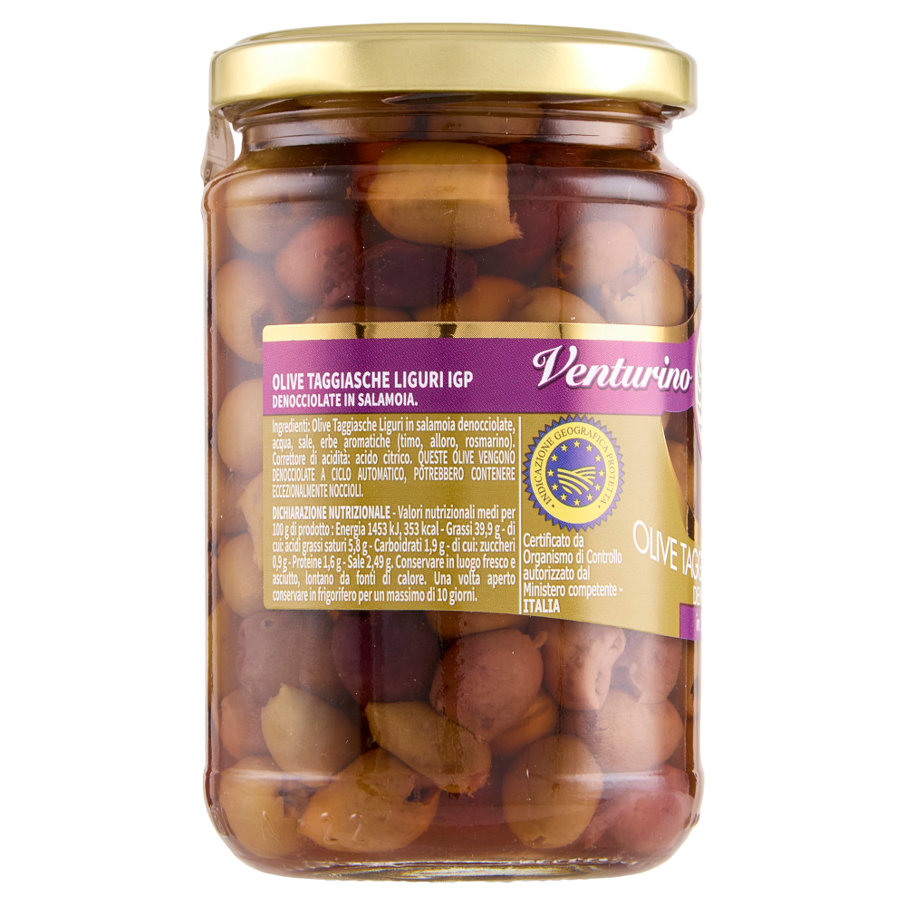 Venturino Bartolomeo Olive Taggiasche Liguri IGP Denocciolate in Salamoia 290 g