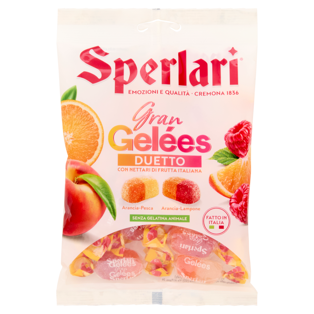 Sperlari Gran Gelées Duetto Arancia-Pesca, Arancia-Lampone 150 g