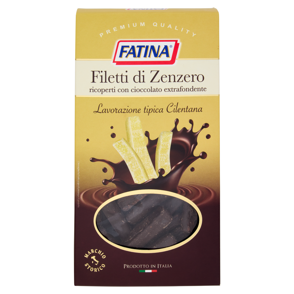 Fatina Filetti di Zenzero ricoperti con cioccolato extrafondente 150 g