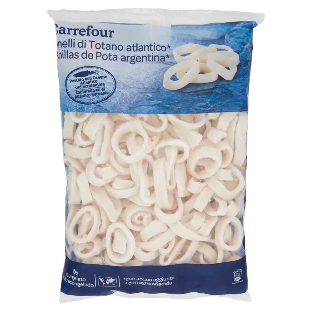 Carrefour Anelli di Totano atlantico* Surgelato 1 kg
