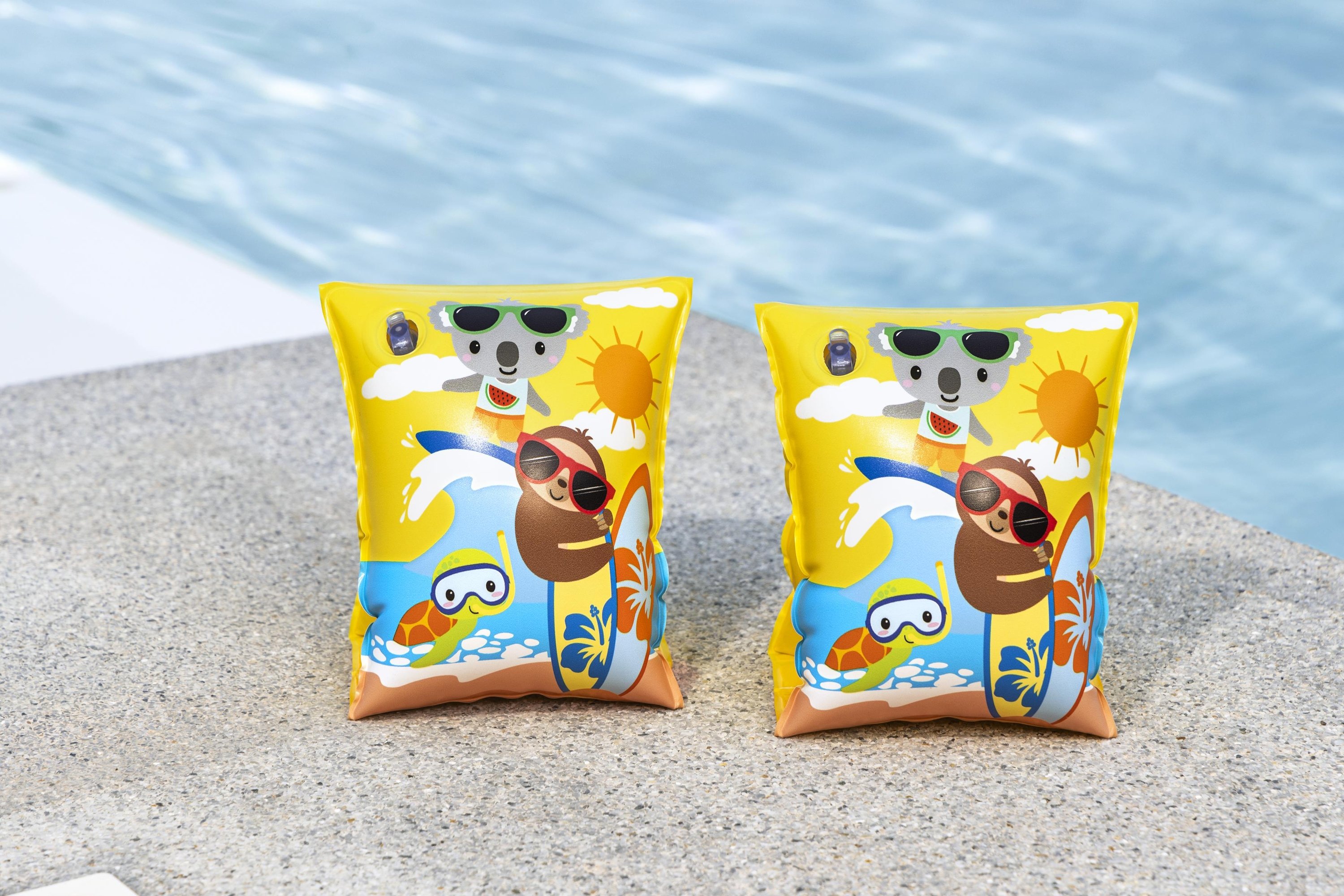 Bestway 32042 / 25 galleggiante per nuoto da bambini PVC Giallo Braccioli da nuoto