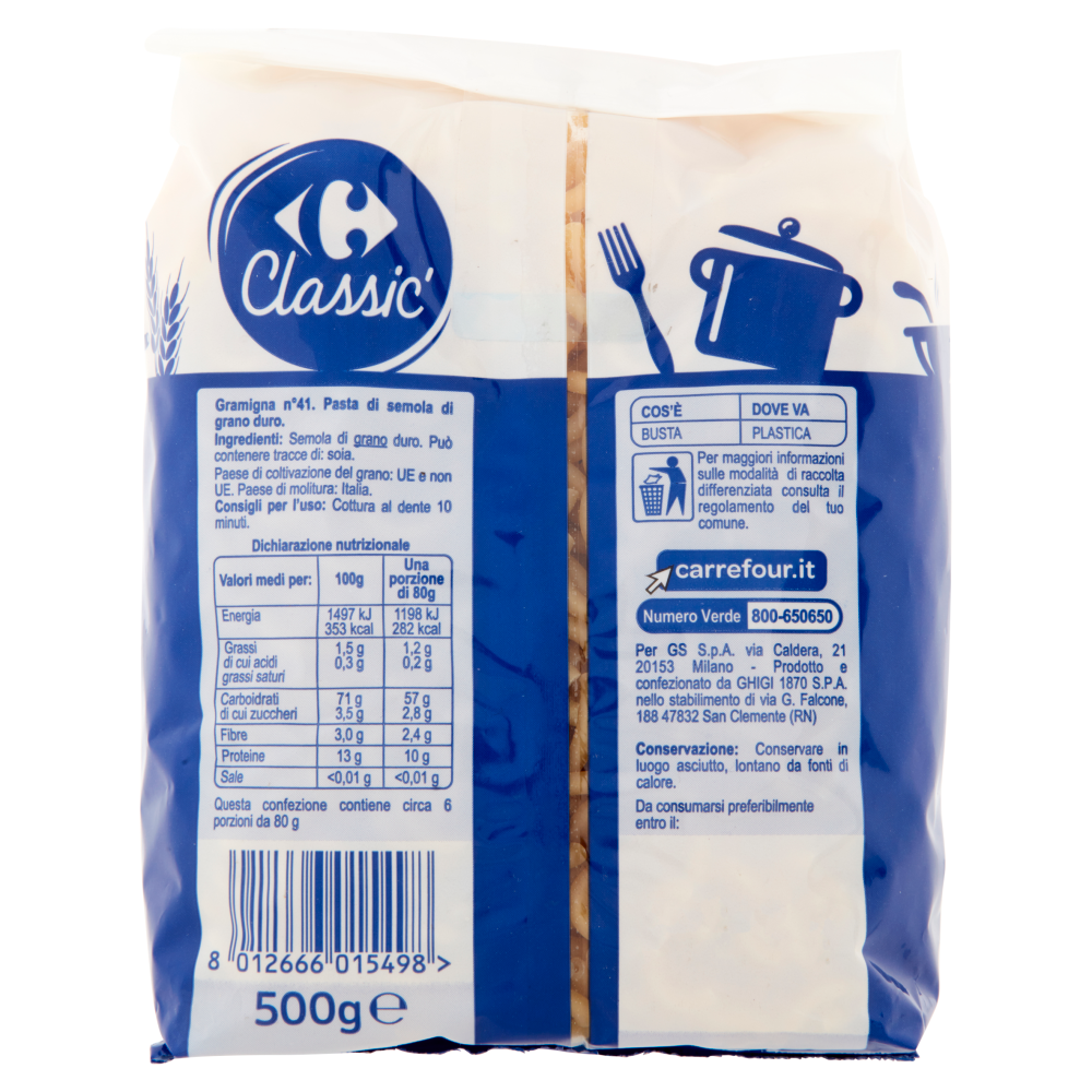 Carrefour Classic Gramigna N.41 500 g