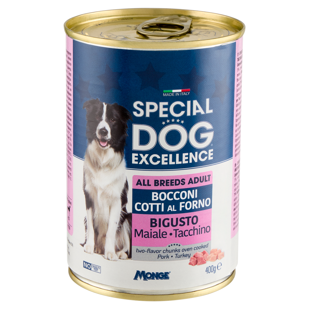 Special Dog Excellence All Breeds Adult Bocconi Cotti al Forno Bigusto Maiale Tacchino 400 g