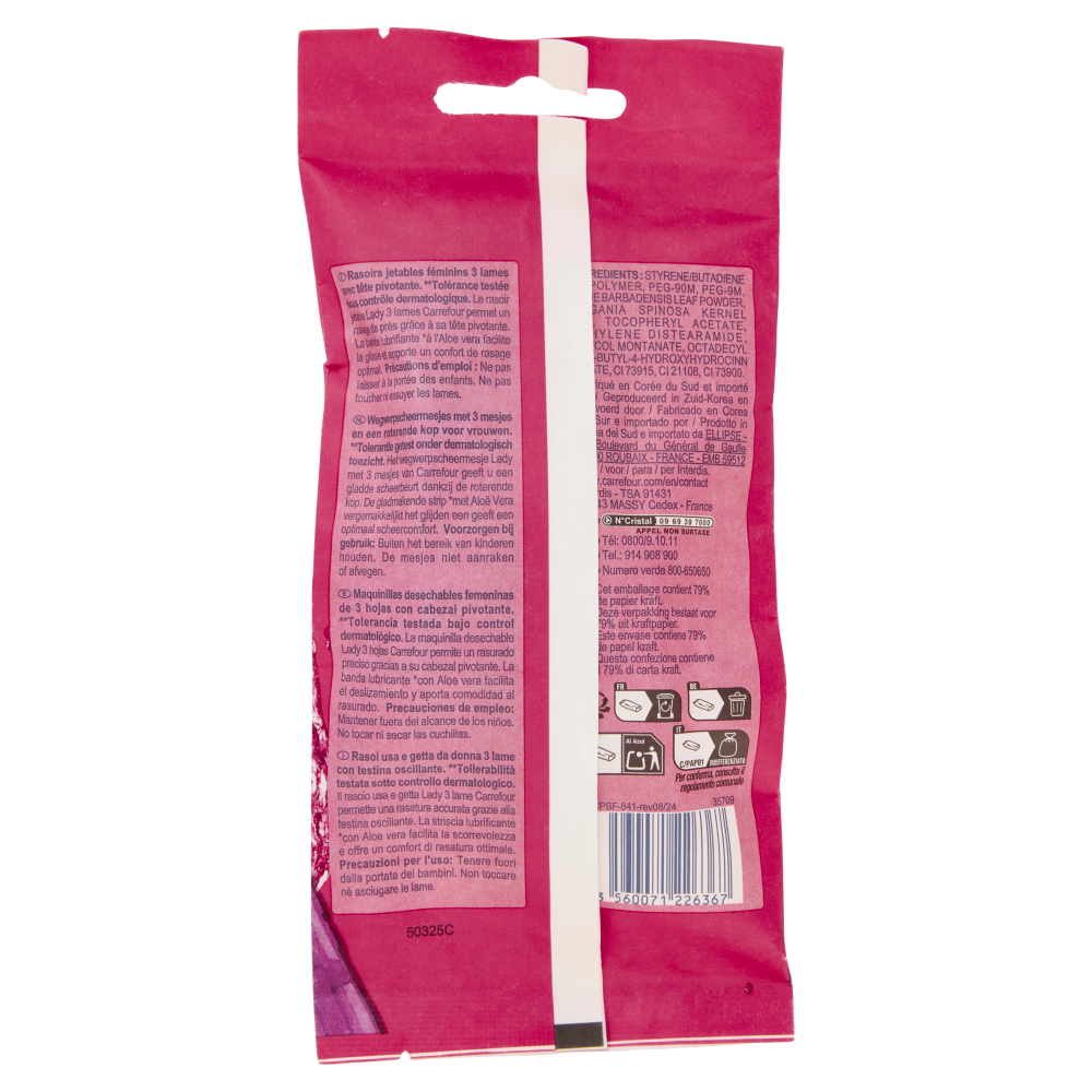 Carrefour Soft 3 Lady Rasoi Usa e Getta Precisione 4 pz