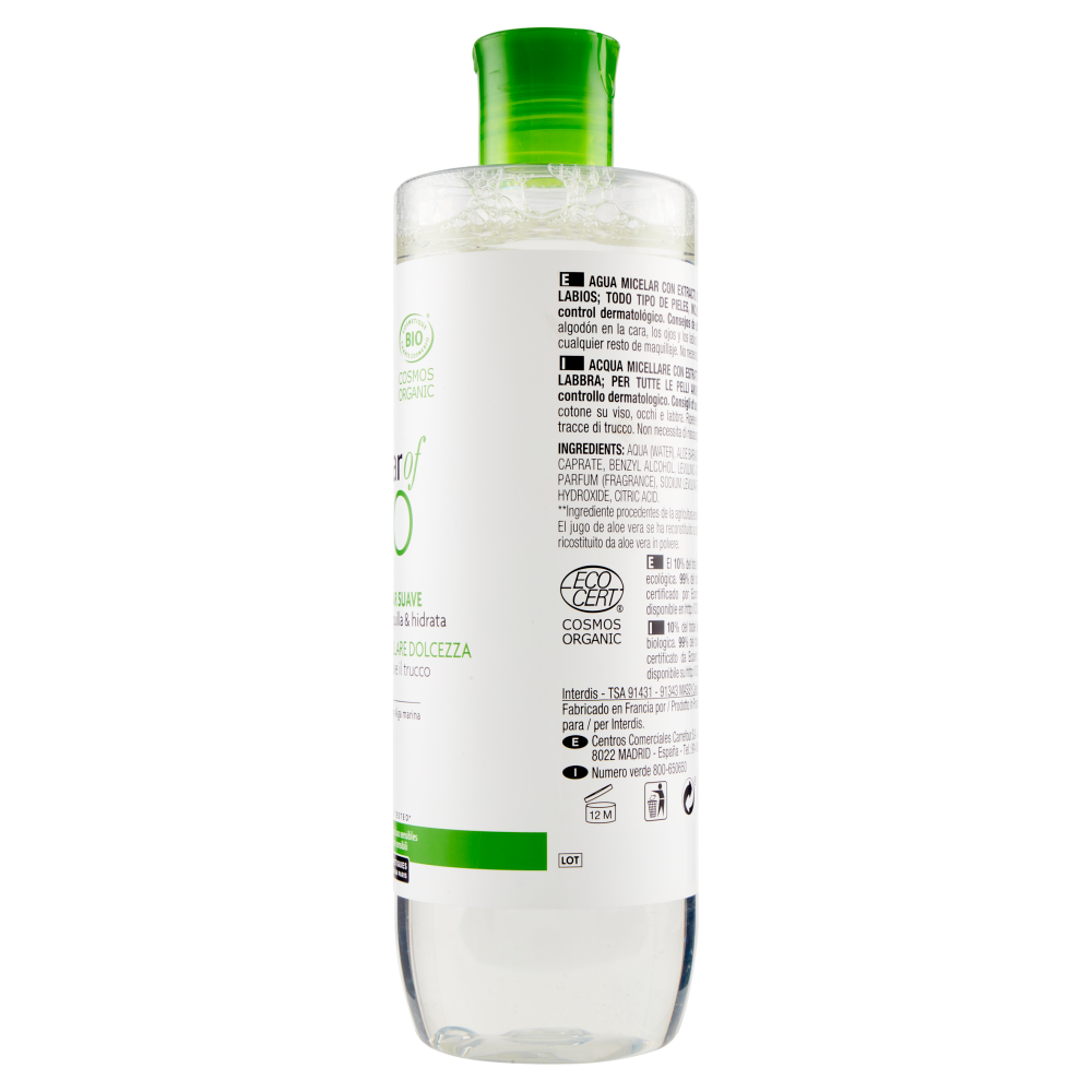 nectar of Bio Acqua Micellare Dolcezza Tutte le pelli anche sensibili  400 ml