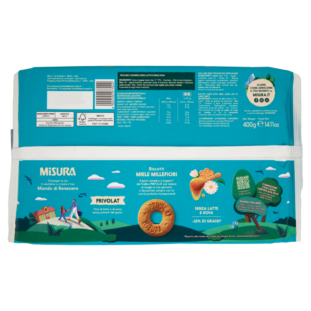 Misura Privolat Biscotti Miele Millefiori 400 g