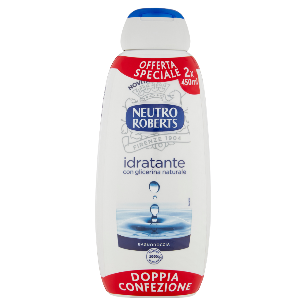 Neutro Roberts idratante con glicerina naturale Bagnodoccia 2 x 450 ml