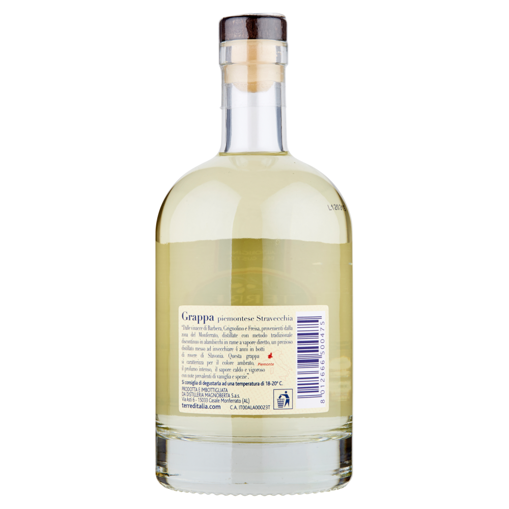 Terre d'Italia Grappa piemontese Stravecchia 4 anni 0,50 L