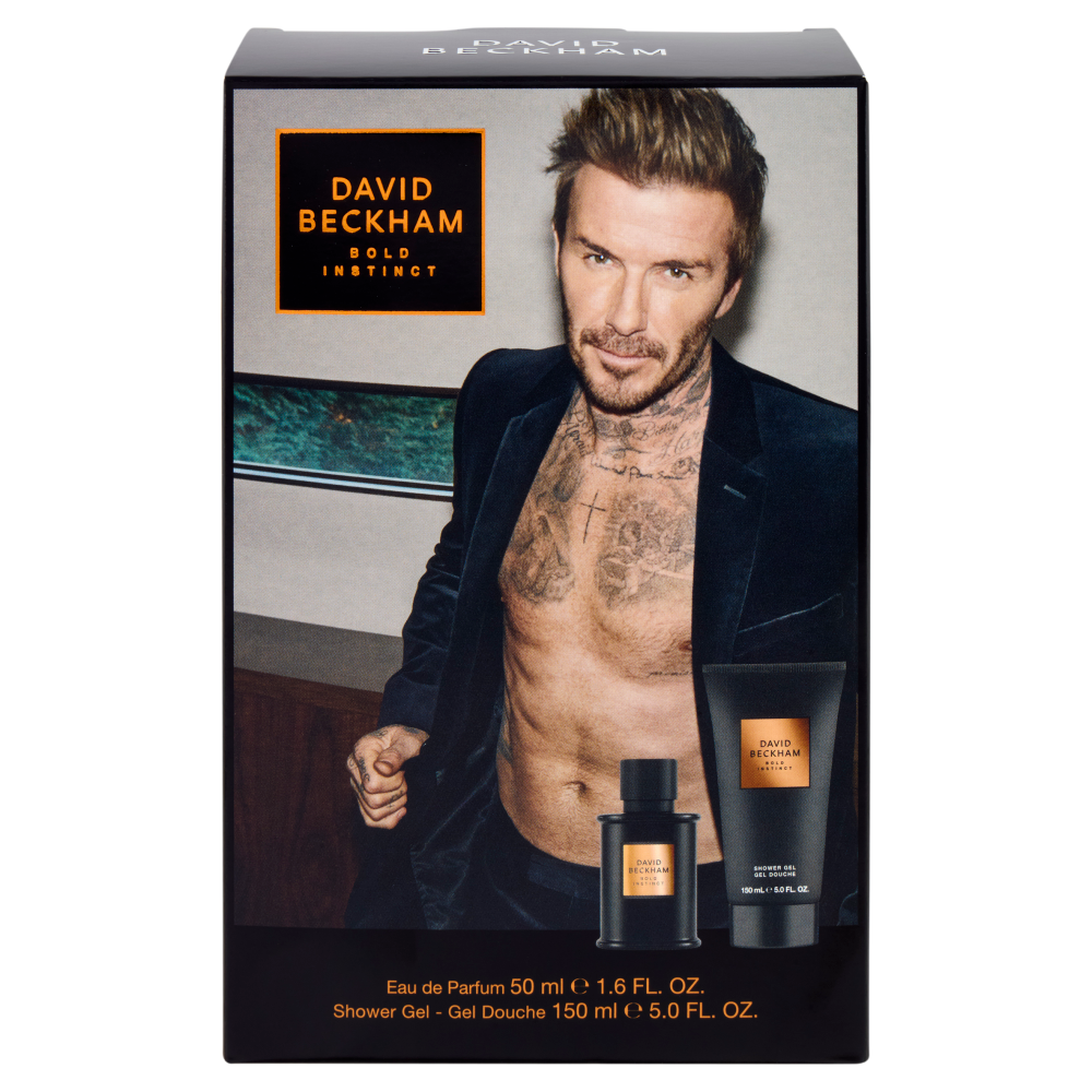 David Beckham Xmas25 Maschile Eau de Parfum 50 ml + Shower Gel 150 ml Bold Instinct 