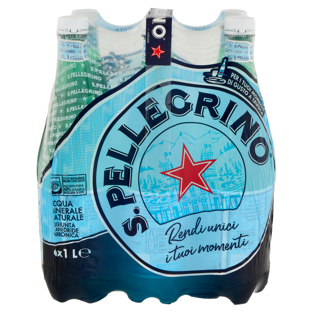 S.PELLEGRINO, Acqua Minerale Frizzante, Pet - 6x1L
