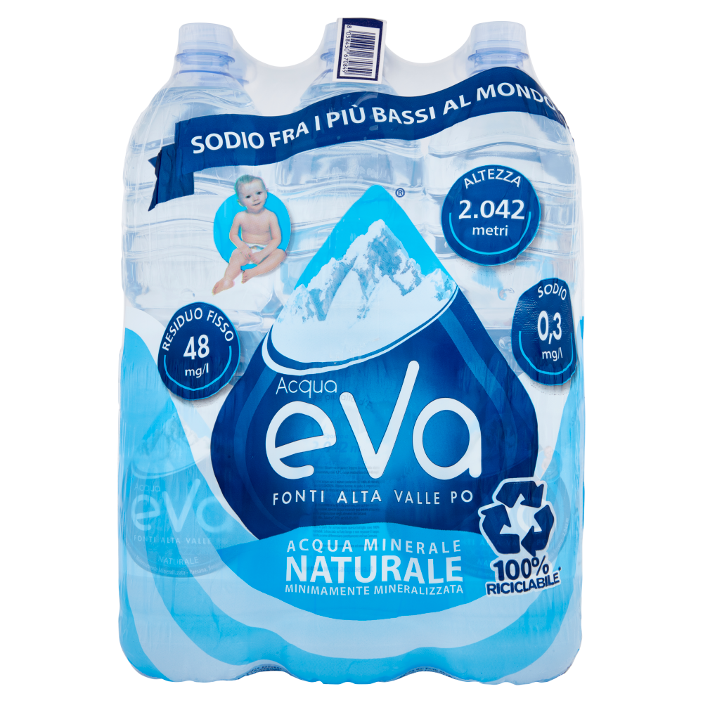 Acqua eva Acqua Minerale Naturale 6 x 1,5 L
