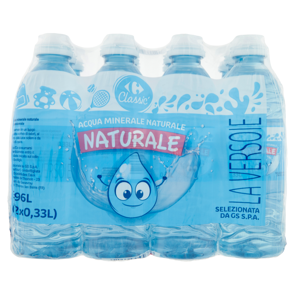 Carrefour Classic Naturale Acqua Minerale Naturale la Versoie 12 x 0,33 L
