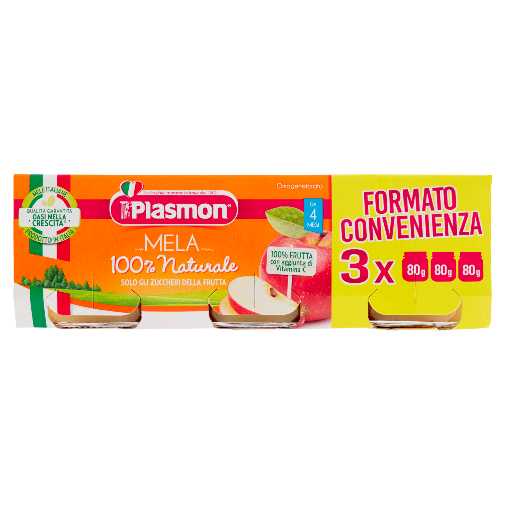 Plasmon Mela Omogeneizzato 3 x 80 g