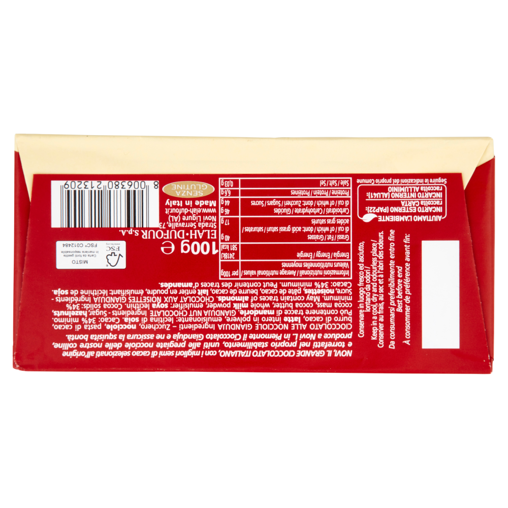 Novi Gianduja Cioccolato alle Nocciole Gianduja 100 g