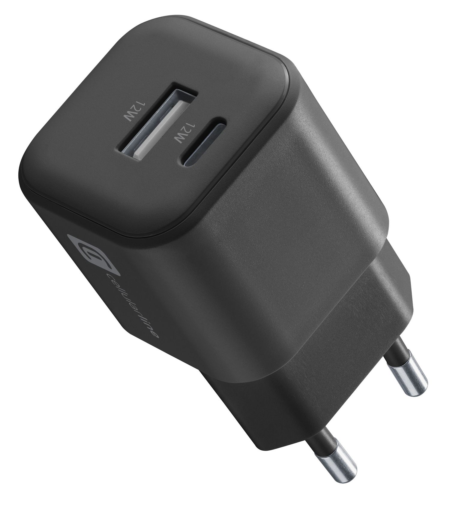 Cellularline Charger 12W Caricabatterie da rete 12W con due porte per piccoli devices