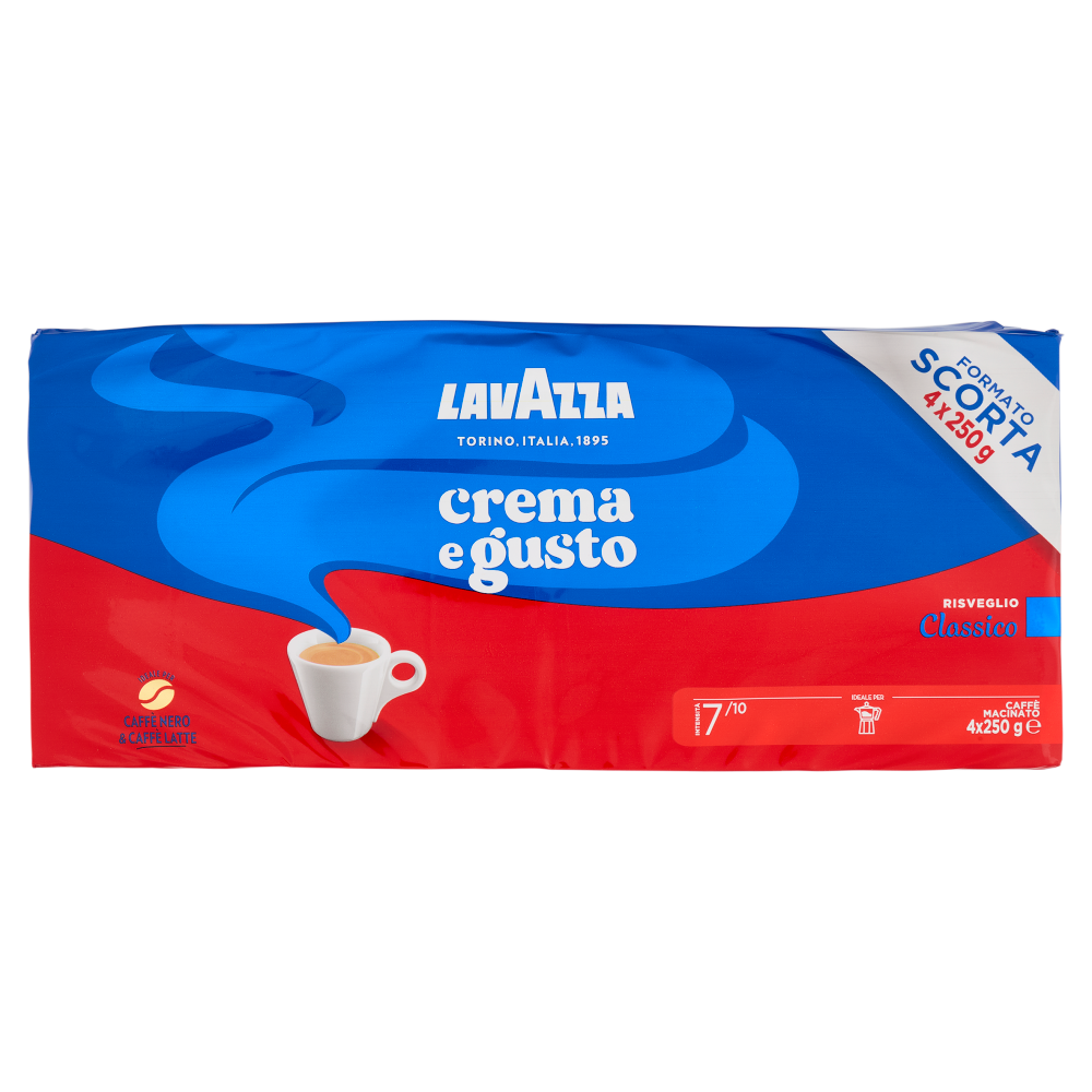 Lavazza crema e gusto Classico Caff&egrave; Macinato 4 x 250 g