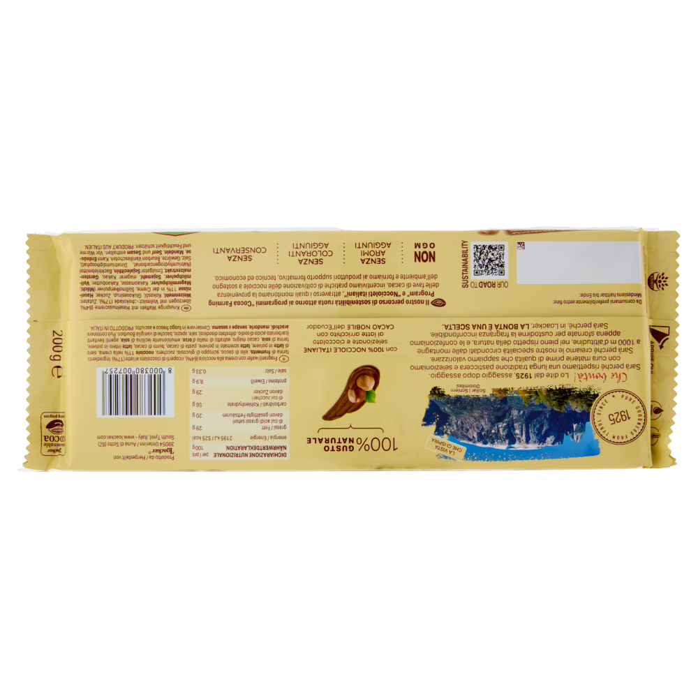 Loacker Gardena Hazelnut Wafer ricoperti di Cioccolato al Latte con crema alla Nocciola Wafers 200g