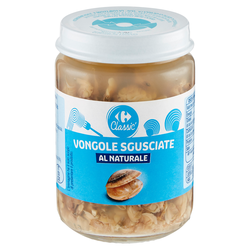 Carrefour Classic Vongole Sgusciate al Naturale 130 g