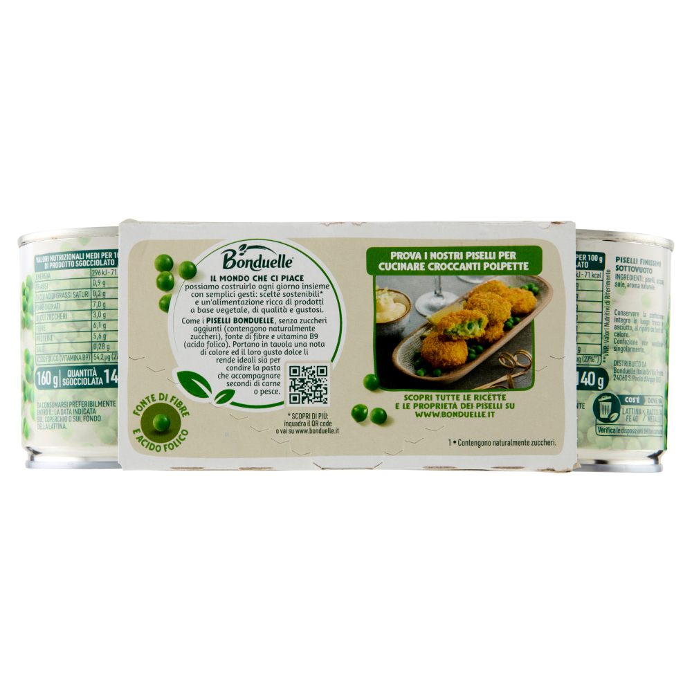 Bonduelle Piselli Finissimi 3 x 160 g