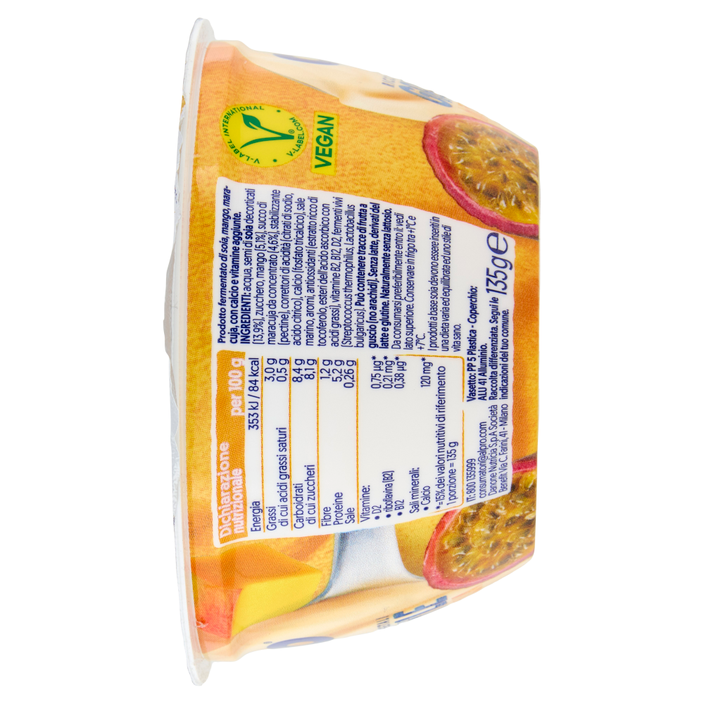 ALPRO GREEK STYLE, Alternativa Vegetale allo Yogurt, Mango&Maracuja,Naturalmente Senza Lattosio,135g