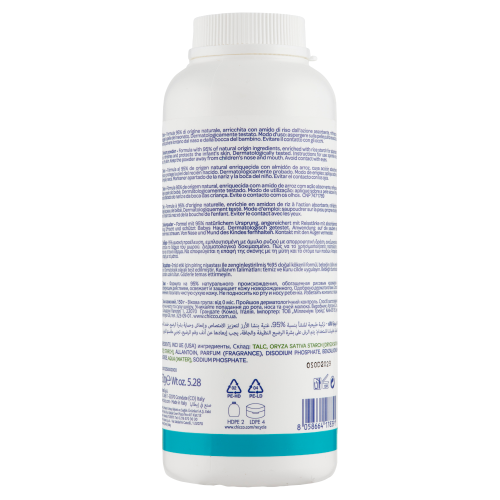 chicco Baby Moments Talco 0m+ 150 g