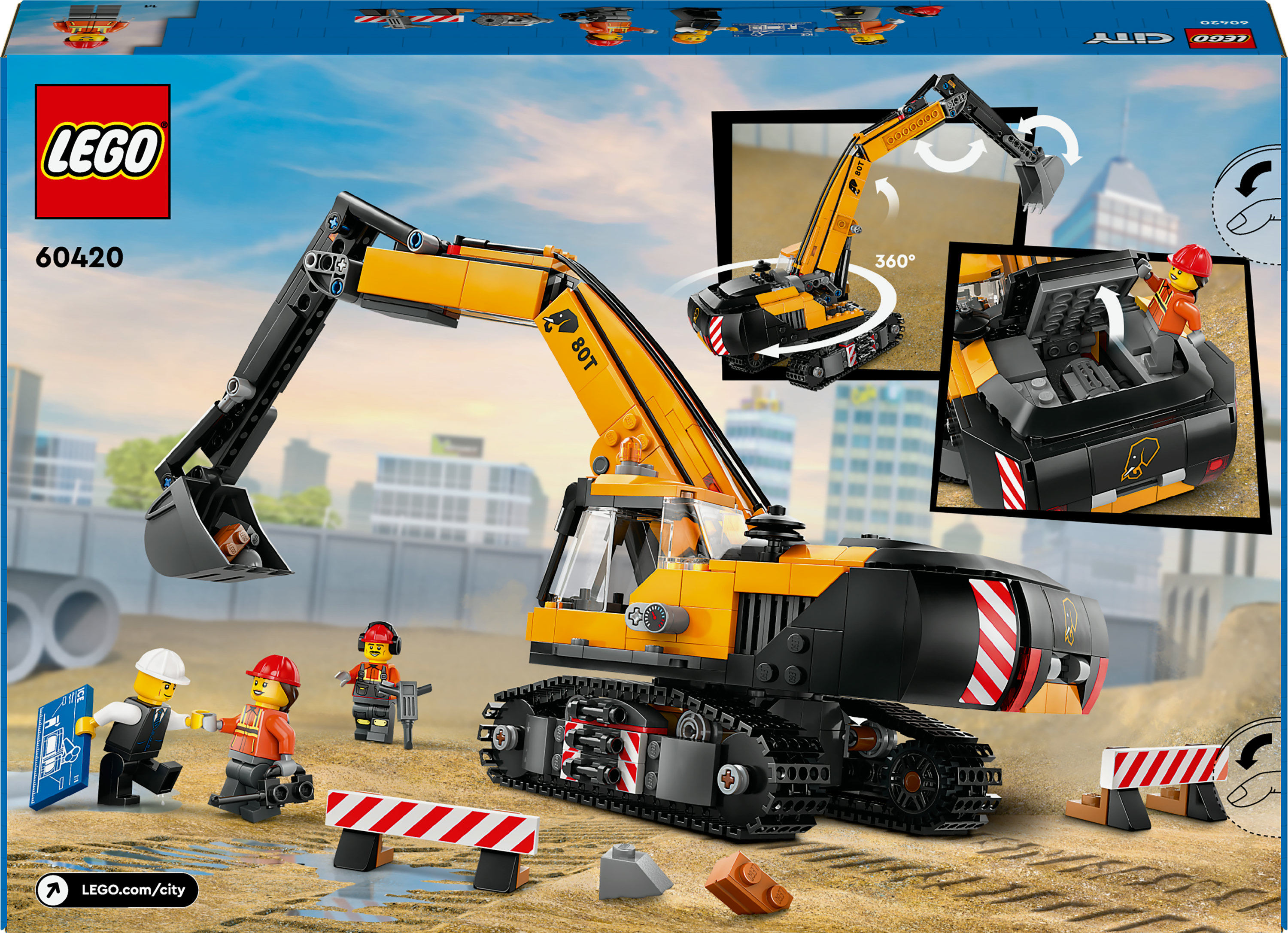 LEGO City Escavatore da cantiere giallo