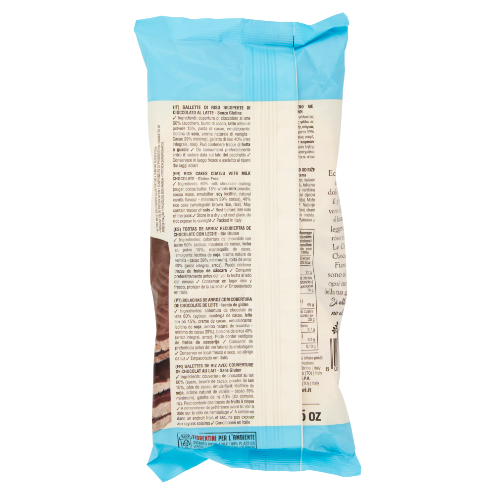Fiorentini le Originali Choco Rice Gallette di Riso con Cioccolato al Latte 100 g