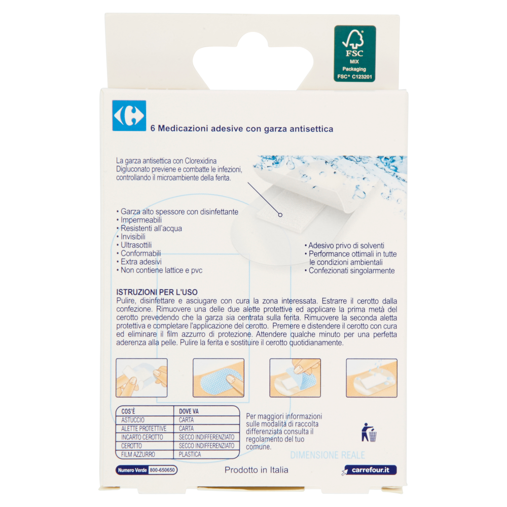 Carrefour Acquastop Medicazioni adesive XL 6 pz