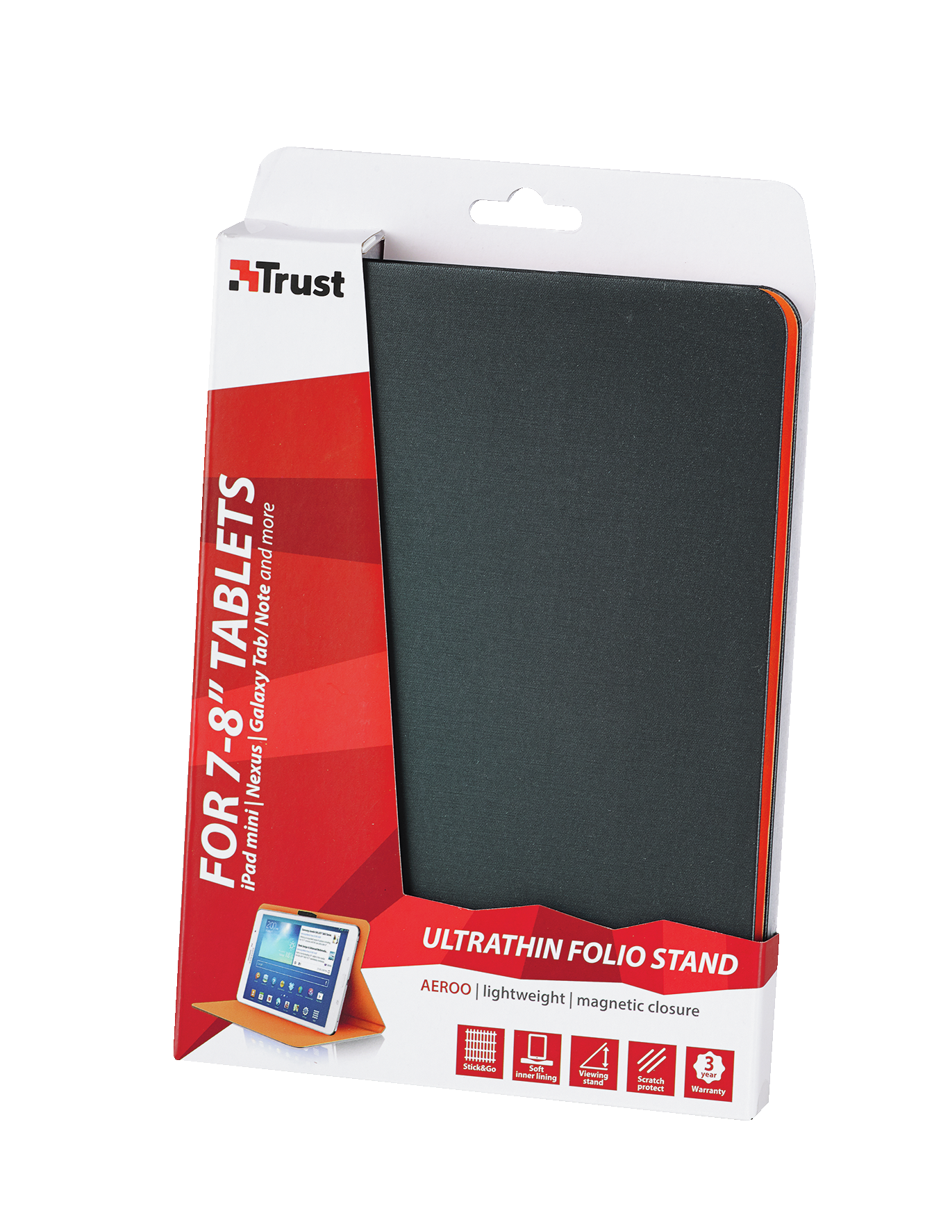 Trust 19991 custodia per tablet 20,3 cm (8") Custodia a libro Grigio