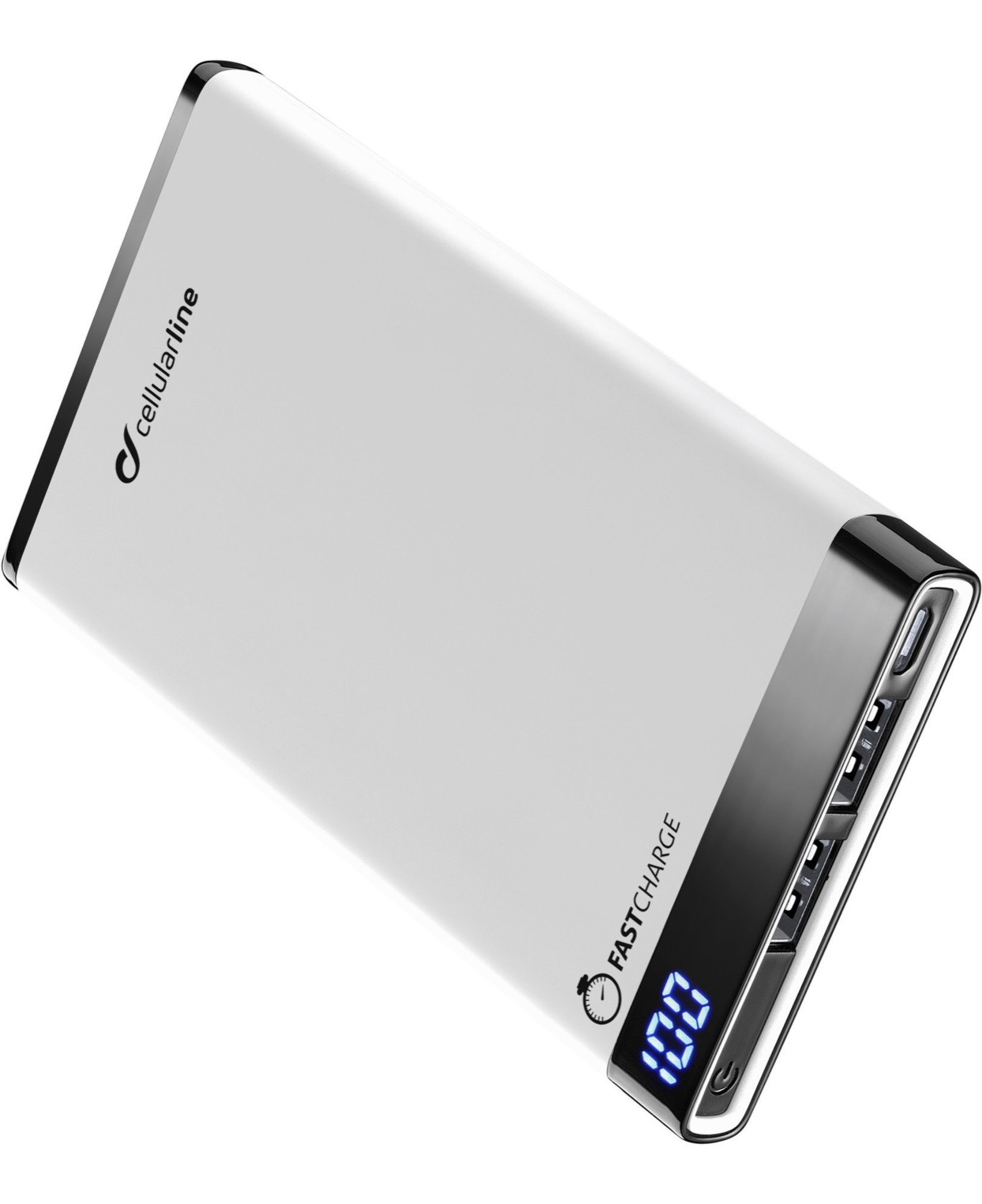 Cellularline Freepower Manta 6000 - Universale Caricabatterie portatile sottile, veloce, potente Bianco