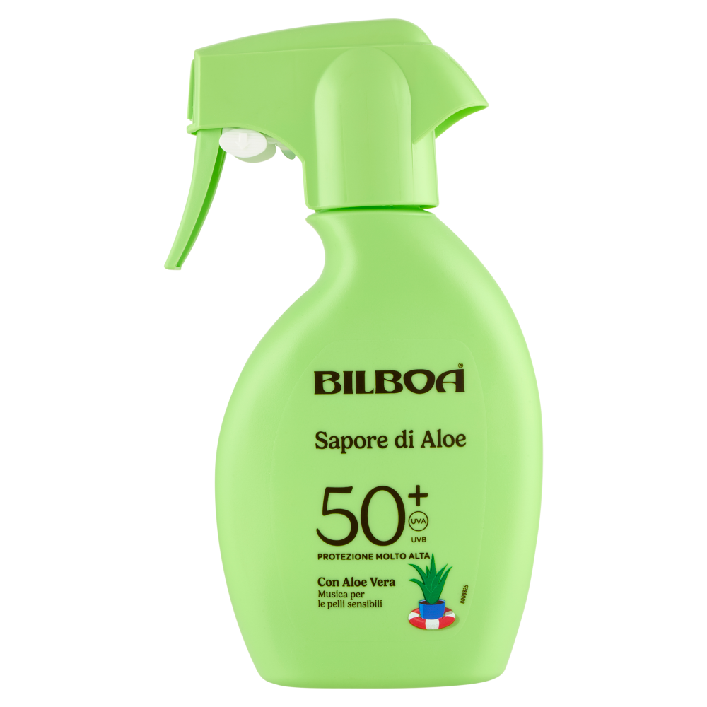 Bilboa Sapore di Aloe 50+ Protezione Molto Alta con Aloe Vera 250 ml