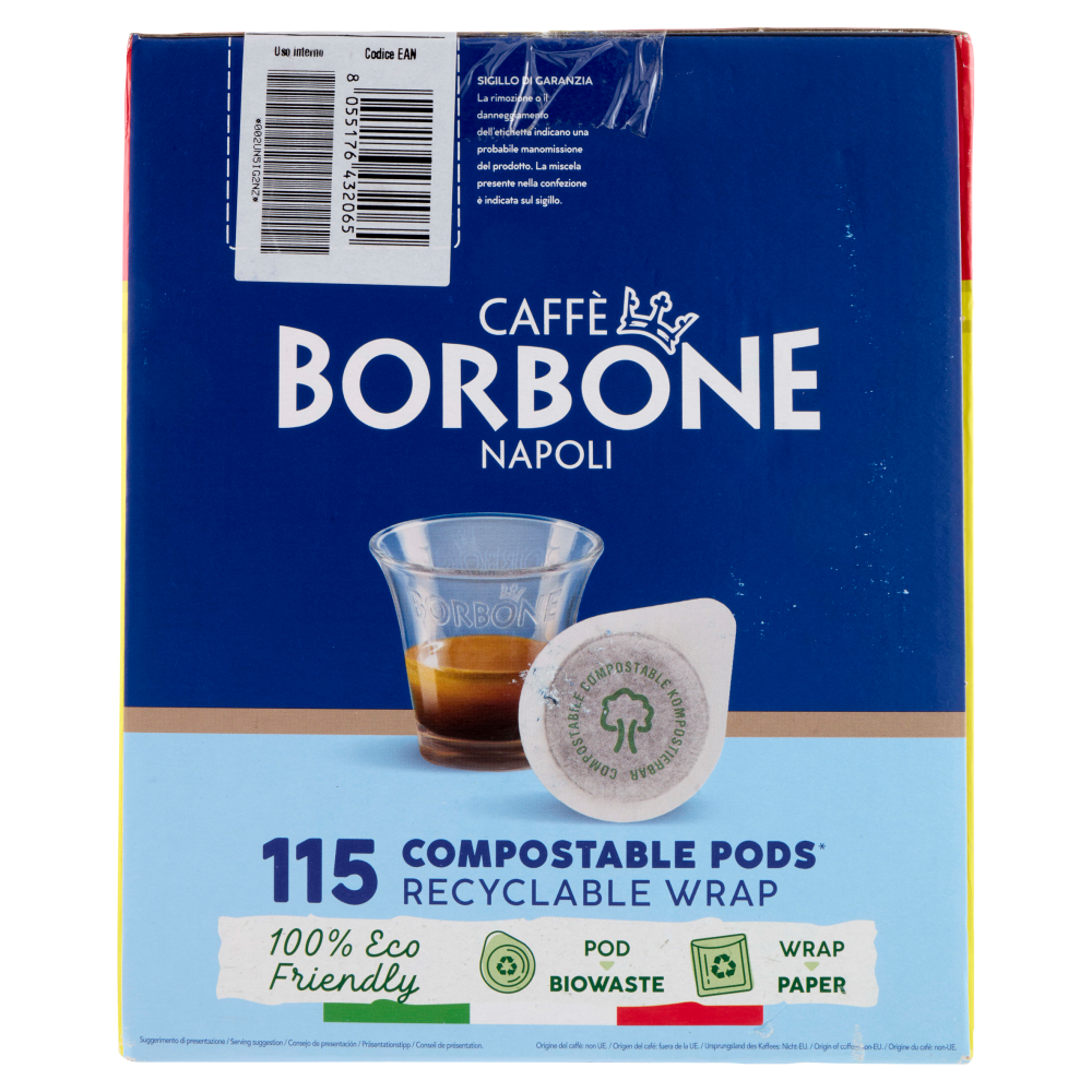 Caff&egrave; Borbone Miscela Decisa Cialde Compostabili* 115 x 7,2 g