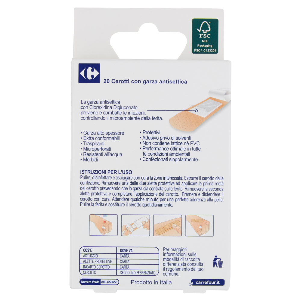 Carrefour Comfort Cerotti Medi 20 pz