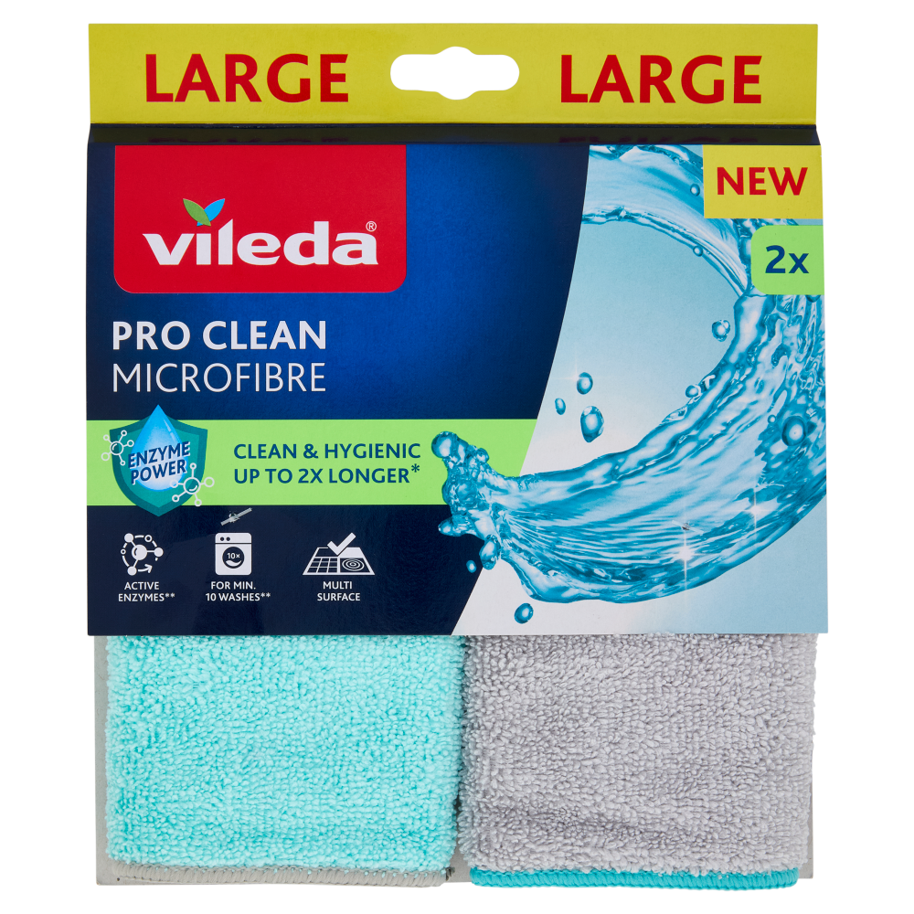 Vileda Pro Clean Microfibre Panno Multiuso 2 pz