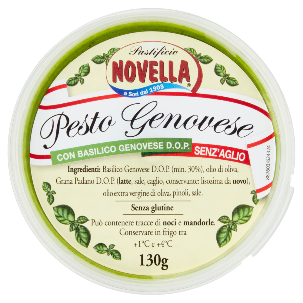Pastificio Novella Pesto Genovese con Basilico Genovese D.O.P. Senz'Aglio 130 g