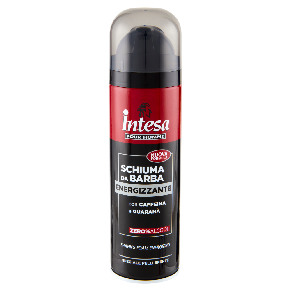 Intesa Pour Homme Schiuma da Barba Energizzante con Caffeina e Guaranà 300 mL