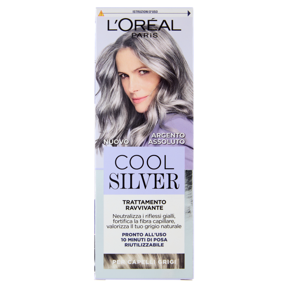 L'Oréal Paris Cool Silver Argento Assoluto Trattamento Ravvivante, per Capelli Grigi, 114 ml
