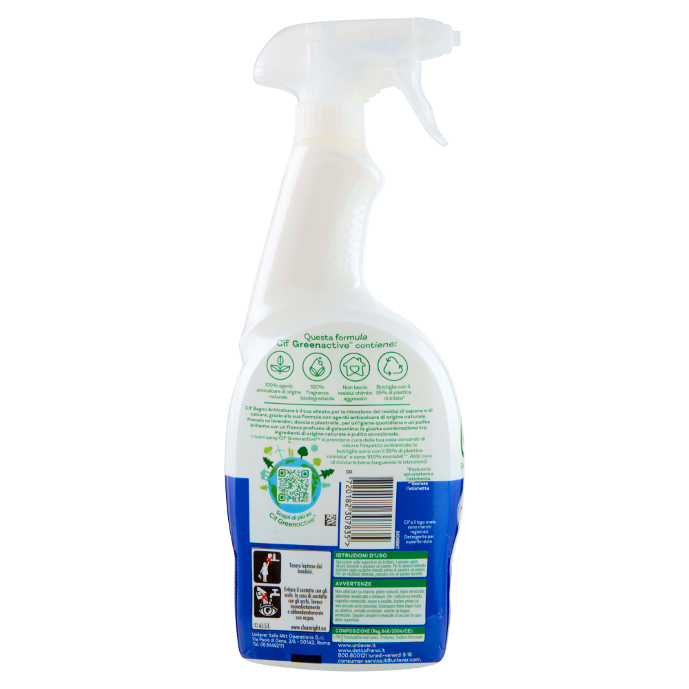 Cif Greenactive Bagno Anticalcare Profumo di Gelsomino 650 ml