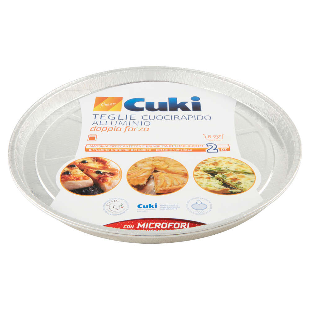 Cuki Cuoce Teglie Cuocirapido Alluminio doppia forza 8 Porzioni (TM32G) - 2 pz