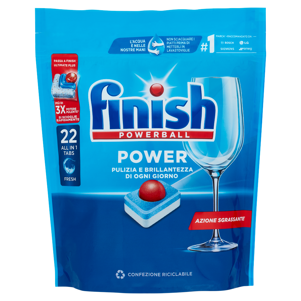 Finish Power Fresh pastiglie lavastoviglie 22 lavaggi 352 g