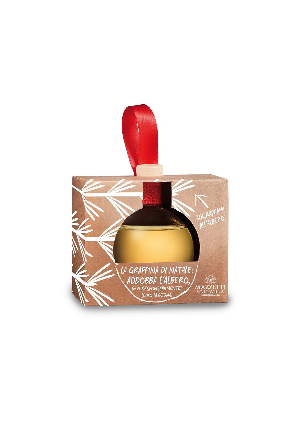 Pallina "Merry Grappa" con Grappa Invecchiata 40° 10 cl