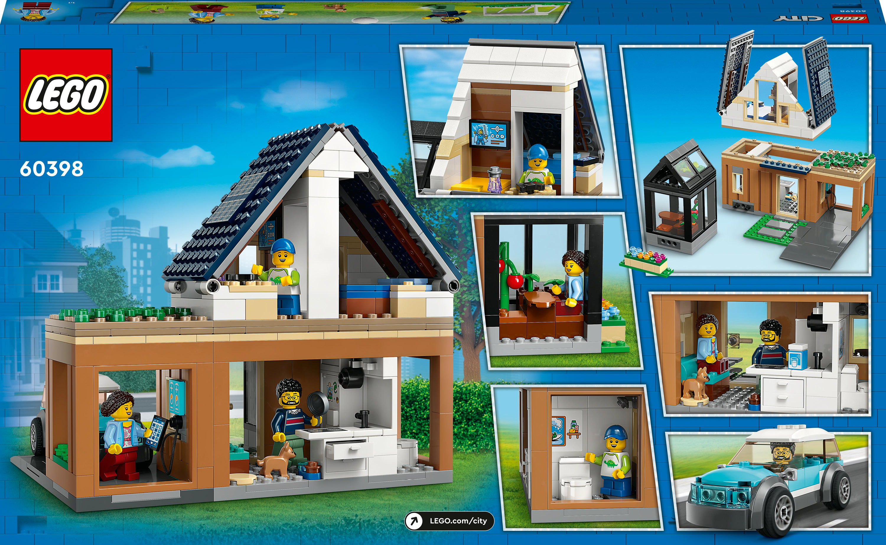 LEGO City Villetta familiare e auto elettrica