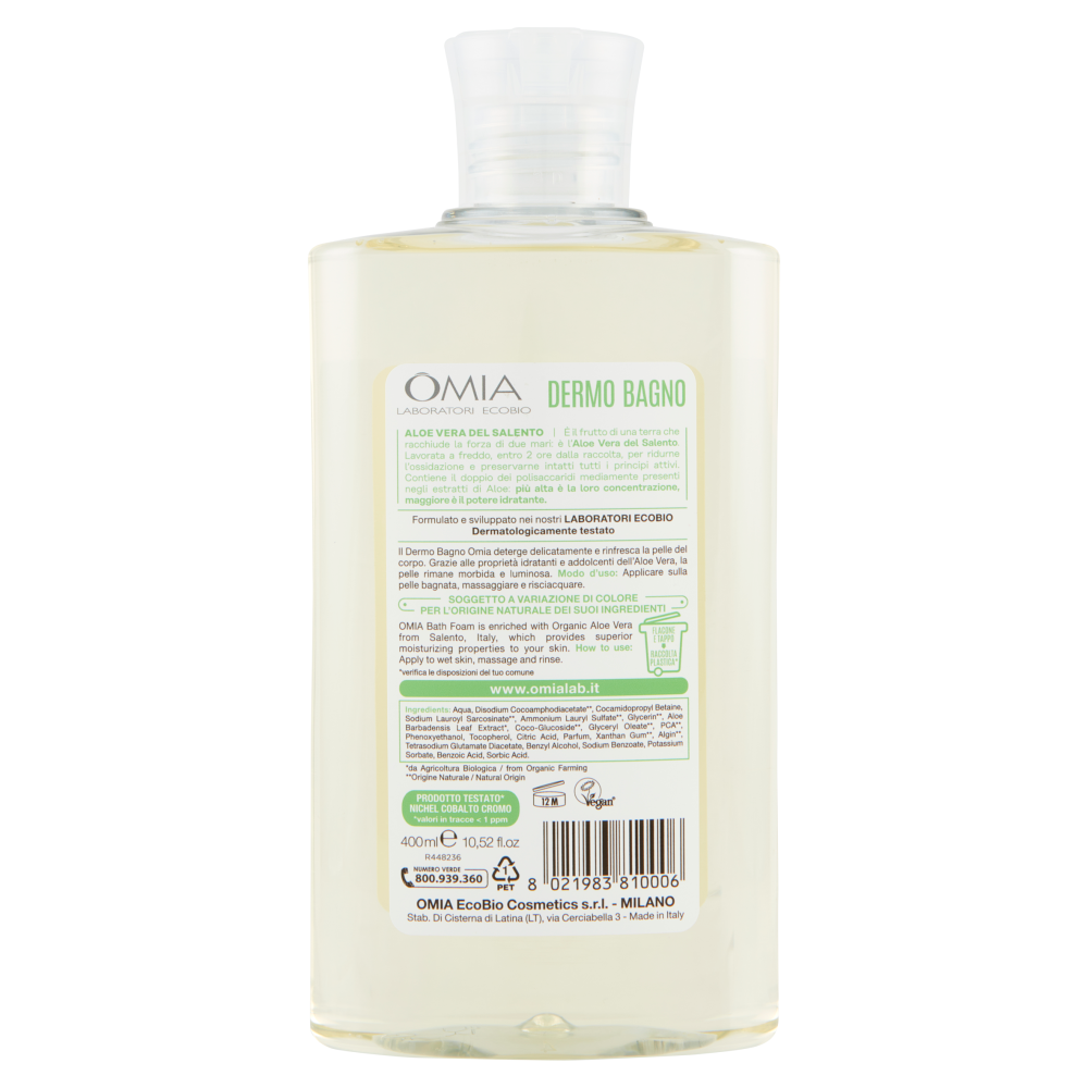Omia Laboratori Ecobio Dermo Bagno Idratante aloe vera 400 ml