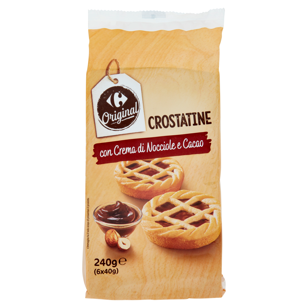 Carrefour Original Crostatine con Crema di Nocciole e Cacao 6 x 40 g