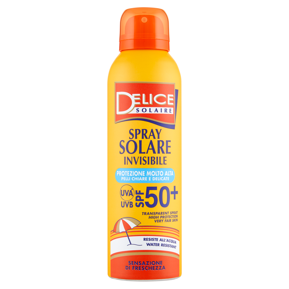 Delice Solaire Spray Solare Invisibile Pelli Chiare e Delicate UVB SPF50+ 150 mL