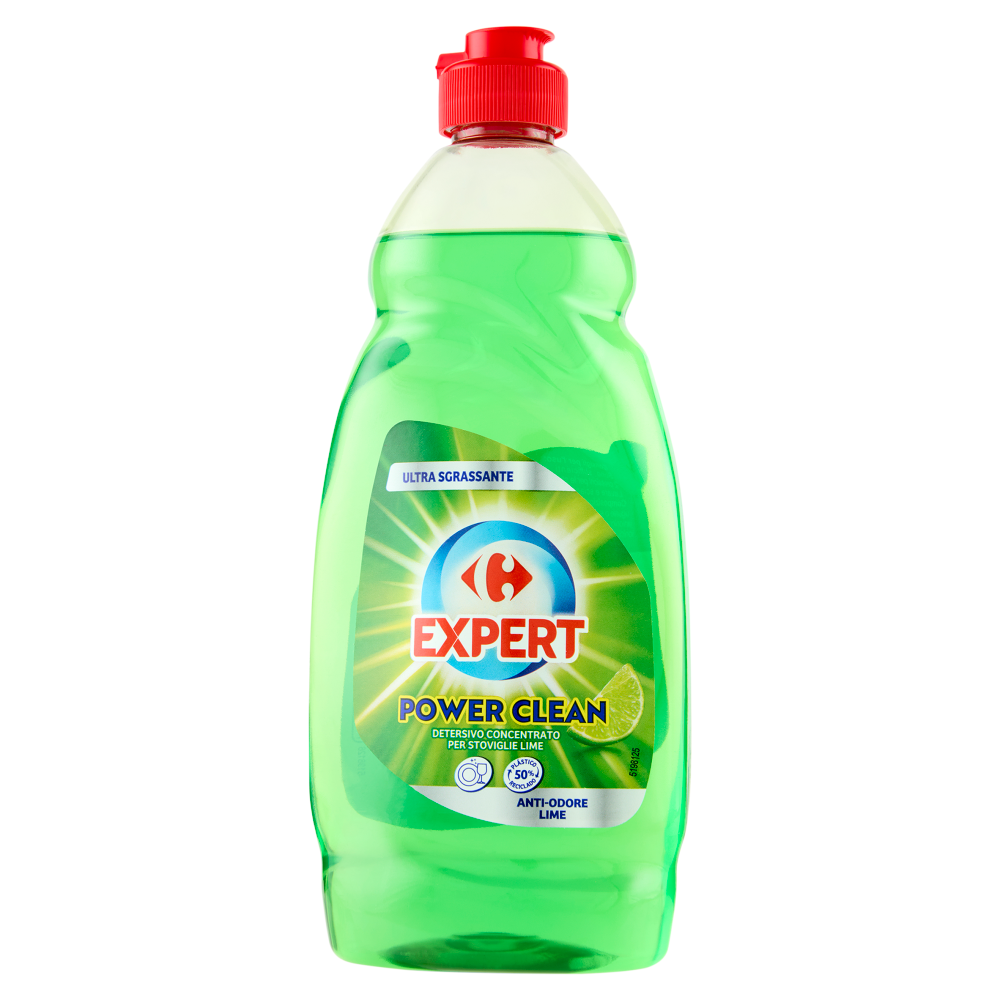 Carrefour Expert Power Clean Detersivo Concentrato per Stoviglie Lime 500 ml